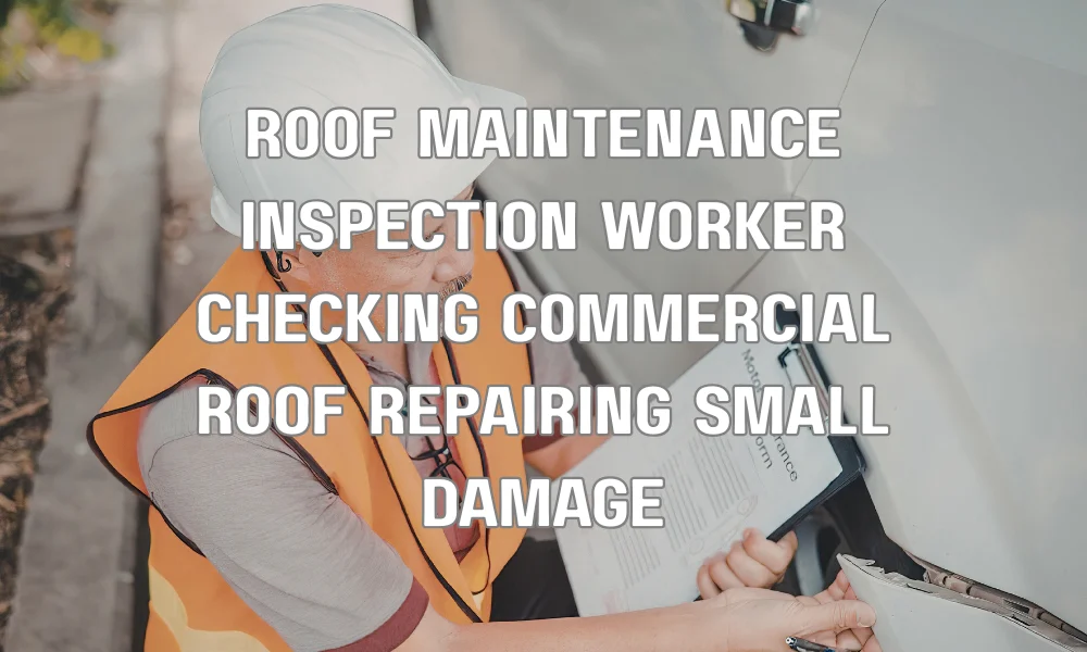Roof maintenance worker inspecting and repairing minor damage to prevent costly repairs