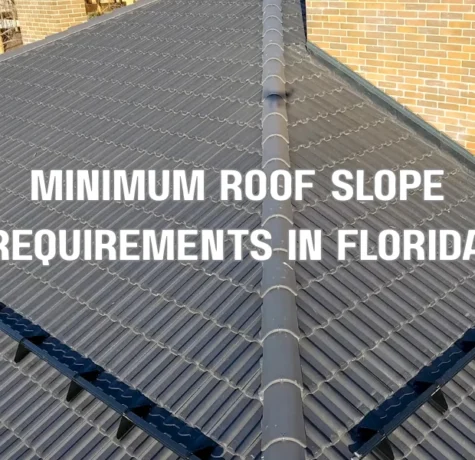 Diagram showing roof pitch and minimum roof slope requirements for residential roofs