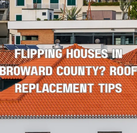 Contractors installing new shingle roof during house flip renovation in Broward County