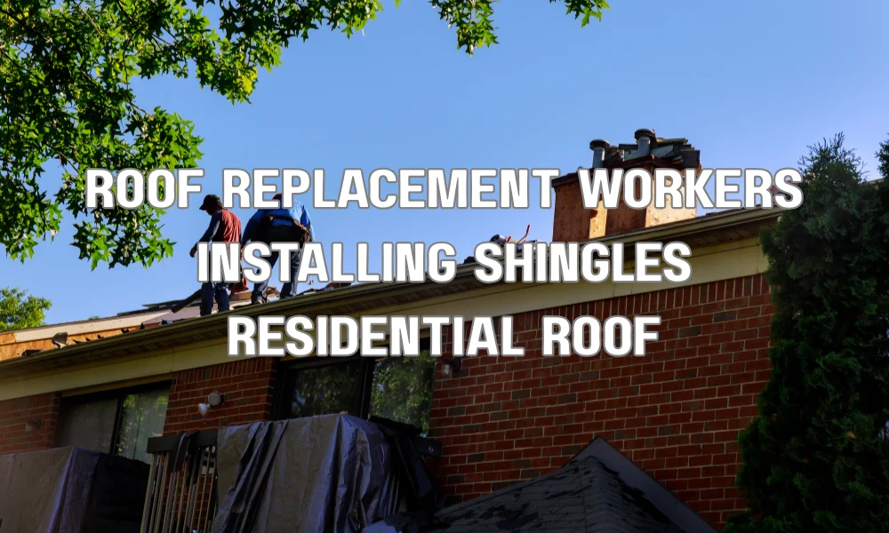 Contractors installing new roofing shingles during a residential roof replacement project in Pembroke Pines