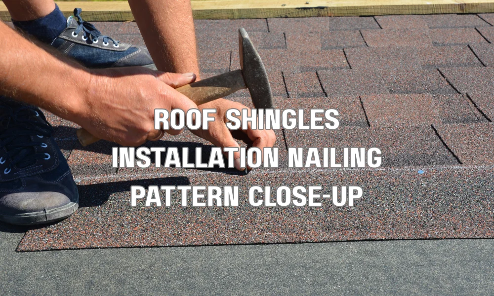 Contractor installing roof shingles with proper nail spacing and underlayment to meet wind uplift standards