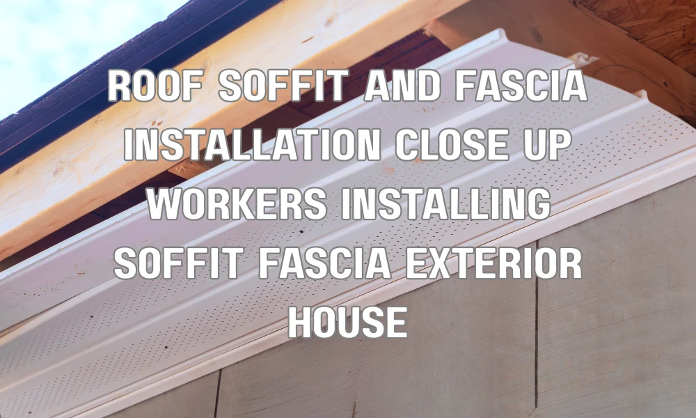 Close-up of soffit and fascia installation on a residential roof designed to meet Florida Building Code wind requirements