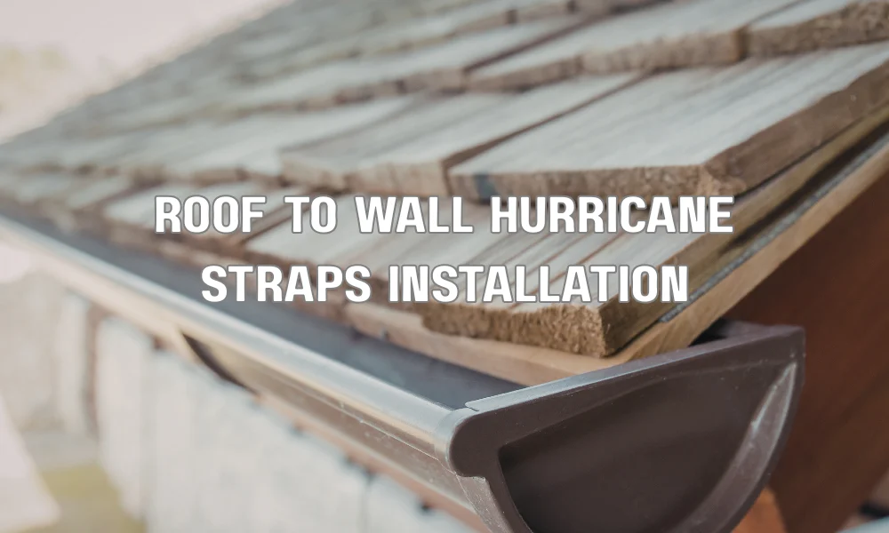 Roof-to-wall hurricane straps used for wind mitigation in residential construction