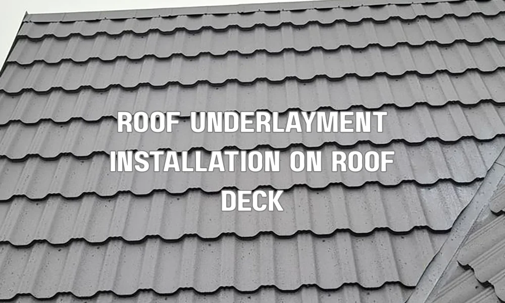 Roof secondary water barrier underlayment installed on roof deck to prevent water intrusion