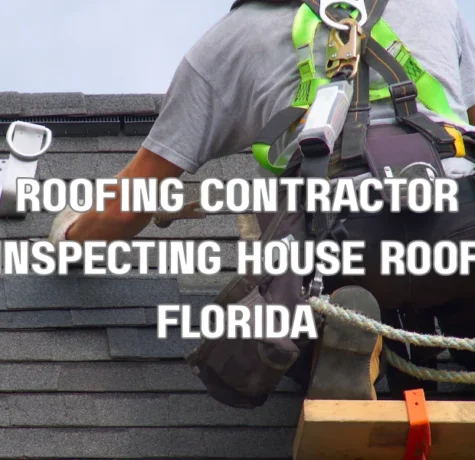 Residential roofing inspection on a suburban home in Pembroke Pines Florida
