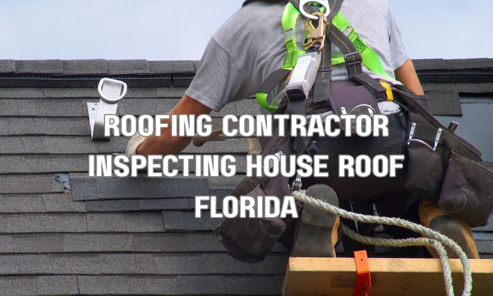 Residential roofing inspection on a suburban home in Pembroke Pines Florida