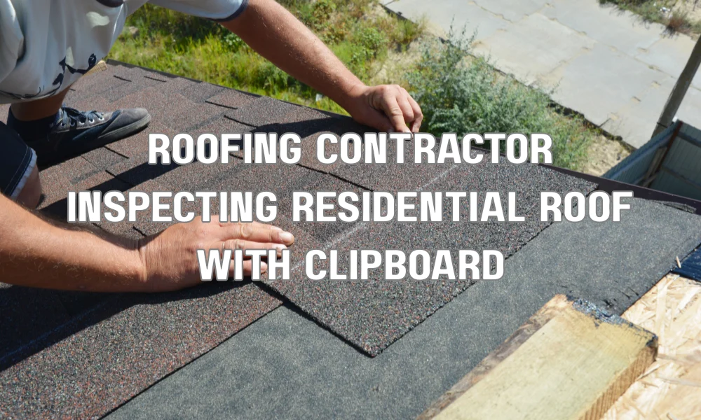 Licensed roofing contractor inspecting a residential roof to ensure compliance with Florida building codes and insurance requirements