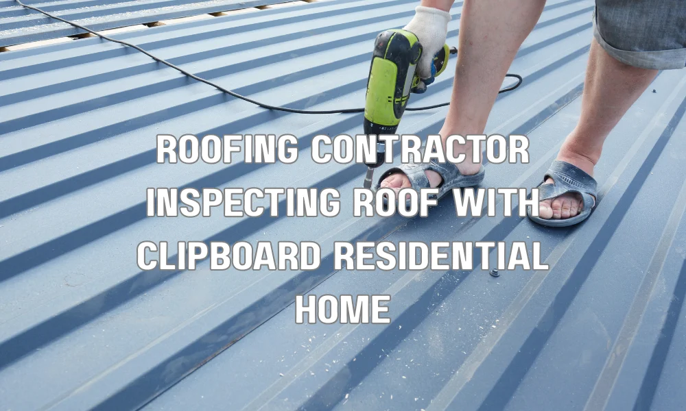 Licensed roofing contractor inspecting a residential roof and discussing Florida Building Code 2026 compliance with a homeowner