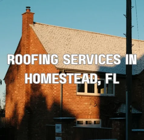 Professional roofing contractor installing a new roof on a residential home in Homestead, Florida