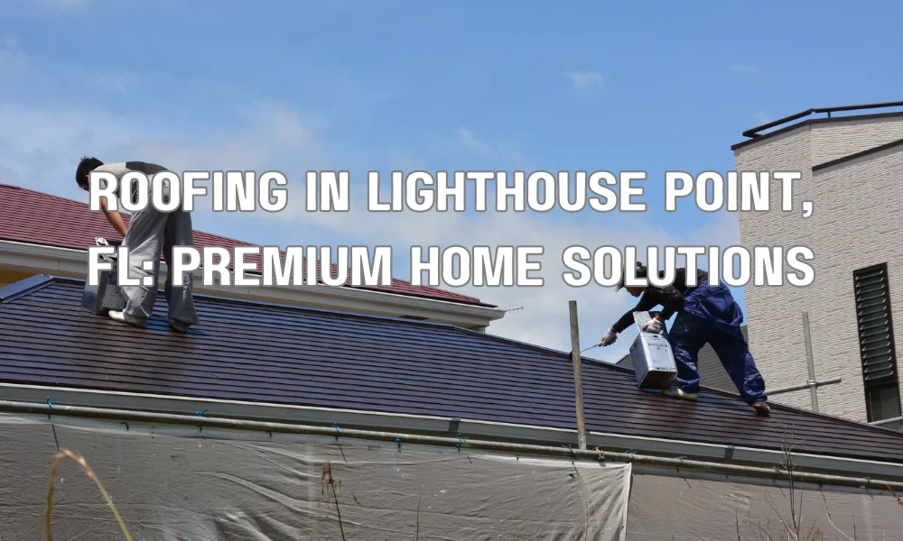 Professional roofing contractor installing shingles on a residential home in Lighthouse Point, FL