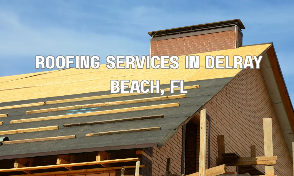 Professional roofing contractor installing shingles on a residential roof in Delray Beach Florida