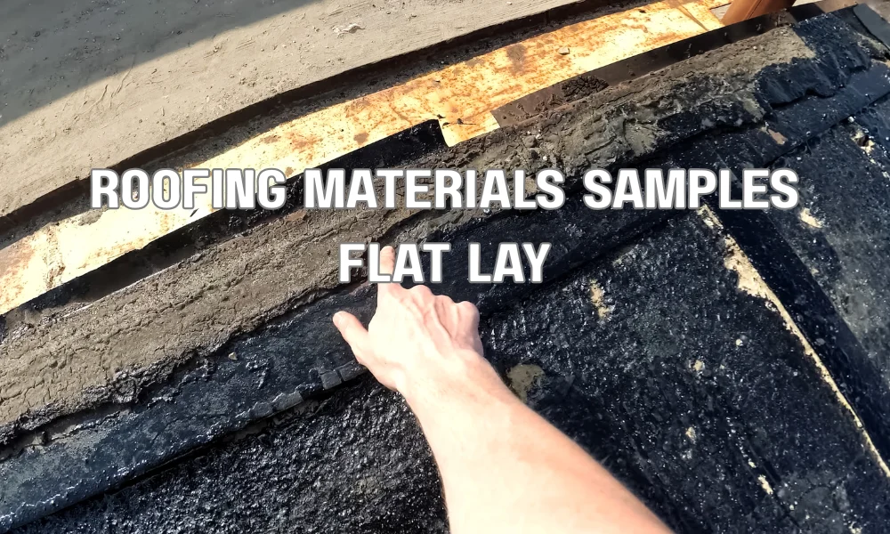 Samples of premium roofing materials including metal, tile, slate, and asphalt shingles for comparison