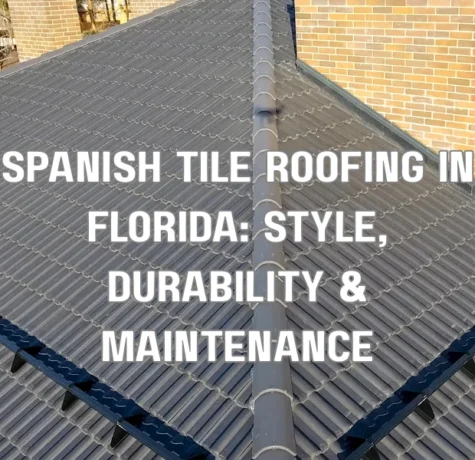 Spanish clay tile roofing on a Florida-style home showing curved terracotta tiles and Mediterranean design