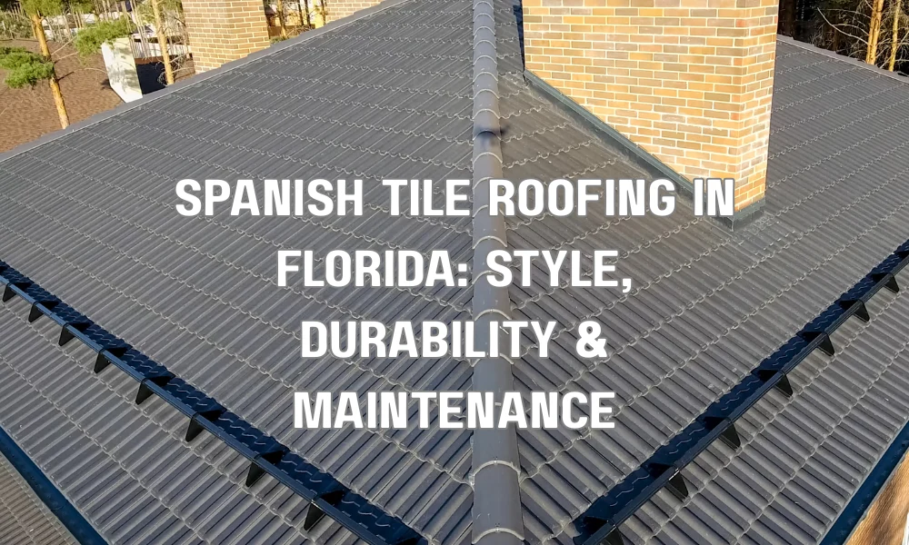 Spanish clay tile roofing on a Florida-style home showing curved terracotta tiles and Mediterranean design
