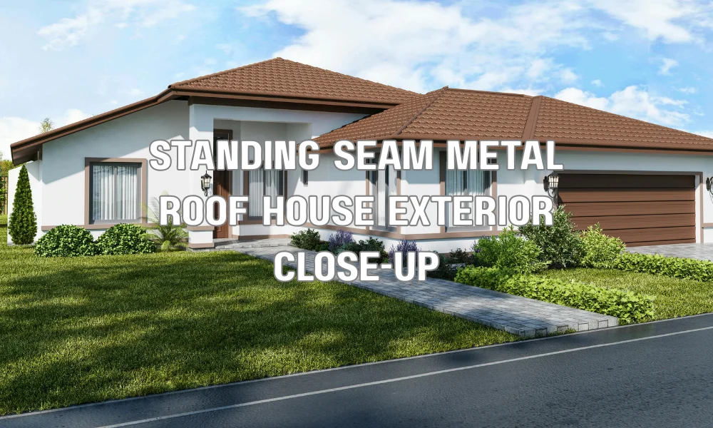 Standing seam hurricane-resistant metal roof installed on a residential home exterior