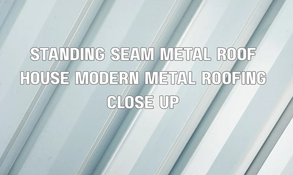 Standing seam metal roof on a residential home designed for durability and resistance to high winds and extreme weather