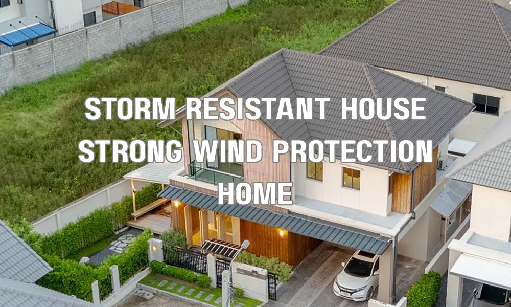Storm-resistant home designed to withstand strong winds and severe weather, demonstrating wind mitigation and improved property safety