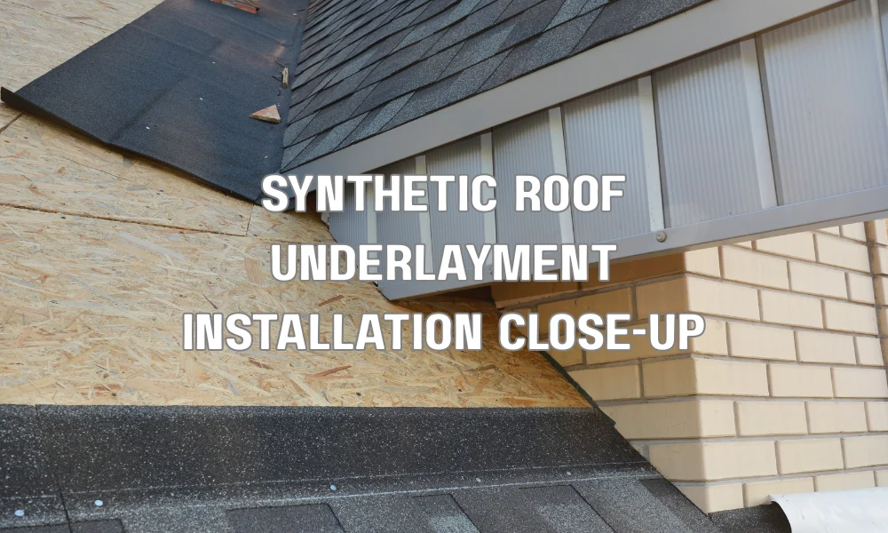Synthetic roof underlayment providing waterproof protection beneath shingles during heavy rain