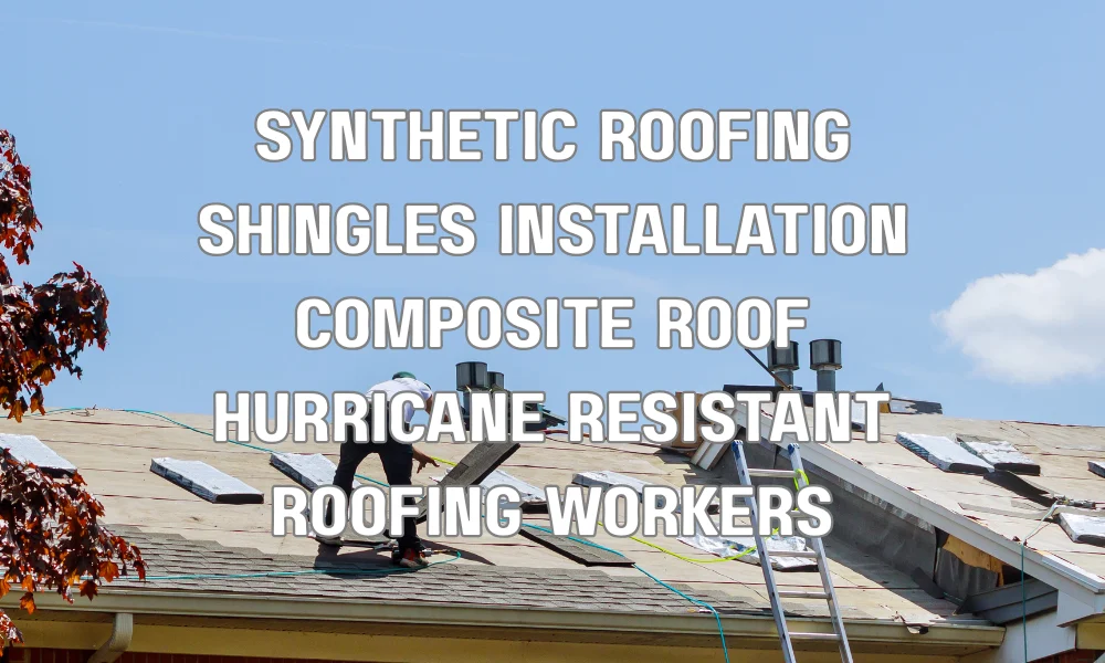 synthetic roofing shingles installation composite roof hurricane resistant roofing workers