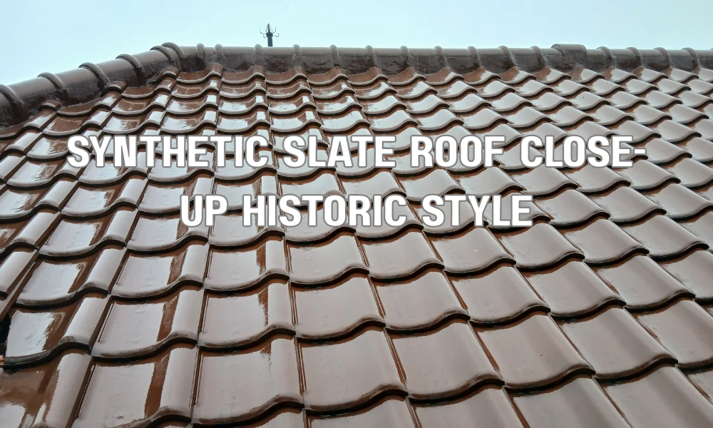 synthetic slate roofing designed to replicate traditional historic slate tiles