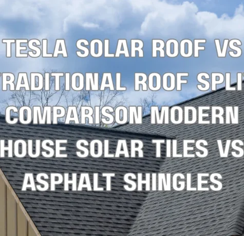 Comparison of Tesla solar roof and traditional asphalt shingle roofing on residential homes in Florida