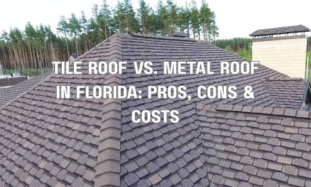 Comparison of tile roof and metal roof on residential homes in Florida