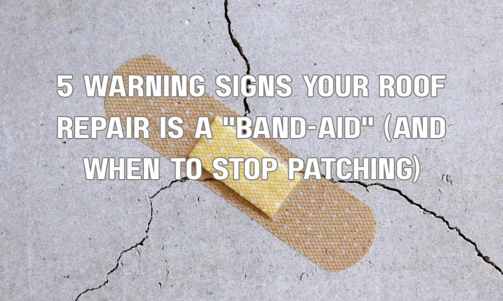 5 Warning Signs Your Roof Repair is a "Band-Aid" (And When to Stop Patching)