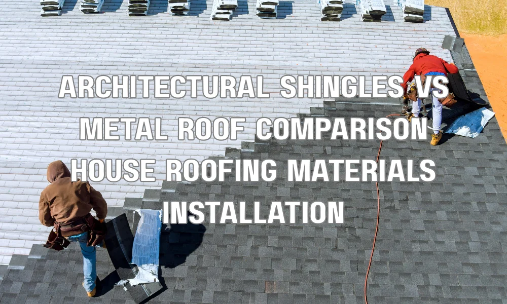 Comparison of architectural shingles and standing seam metal roofing on residential homes