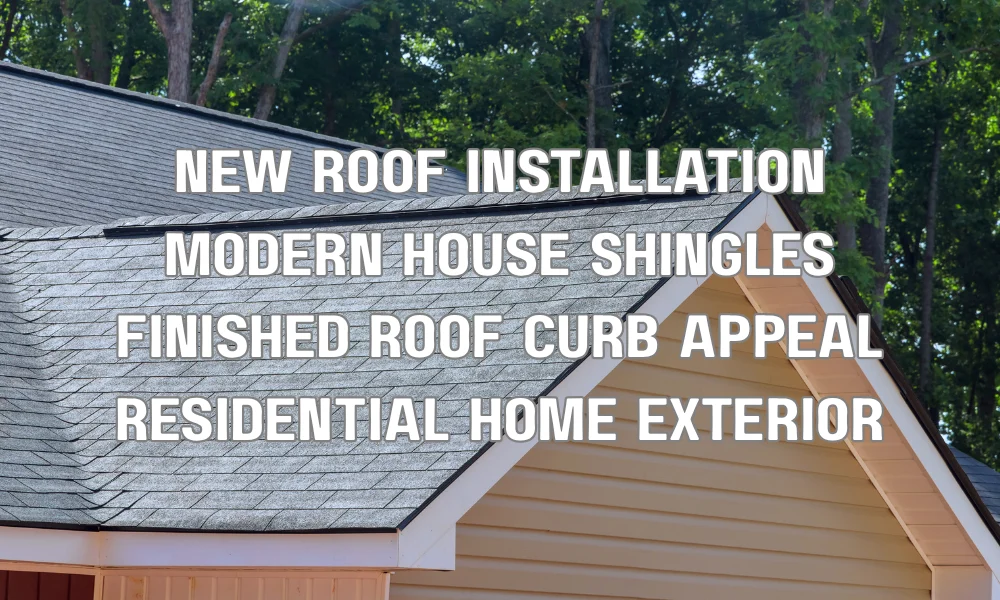 Modern home with newly installed roof showcasing improved curb appeal and energy efficiency