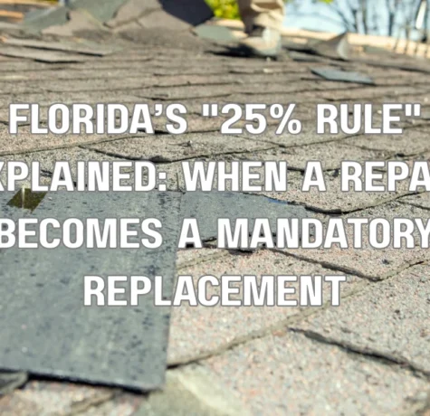 Florida’s "25% Rule" Explained: When a Repair Becomes a Mandatory Replacement