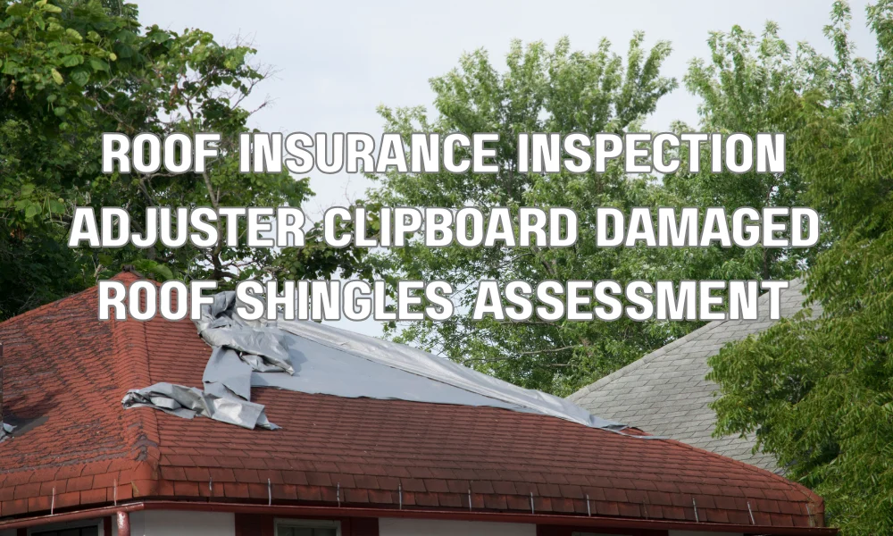 Insurance adjuster inspecting an older roof for damage and depreciation during a claim assessment