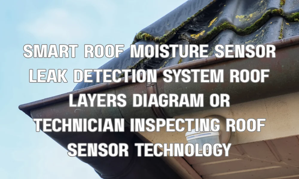 Smart roofing moisture sensor system detecting water leaks and monitoring roof layers in real time