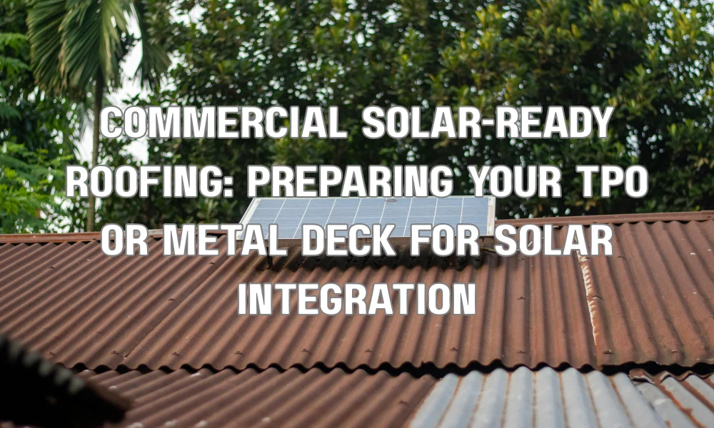 Commercial Solar-Ready Roofing: Preparing Your TPO or Metal Deck for Solar Integration