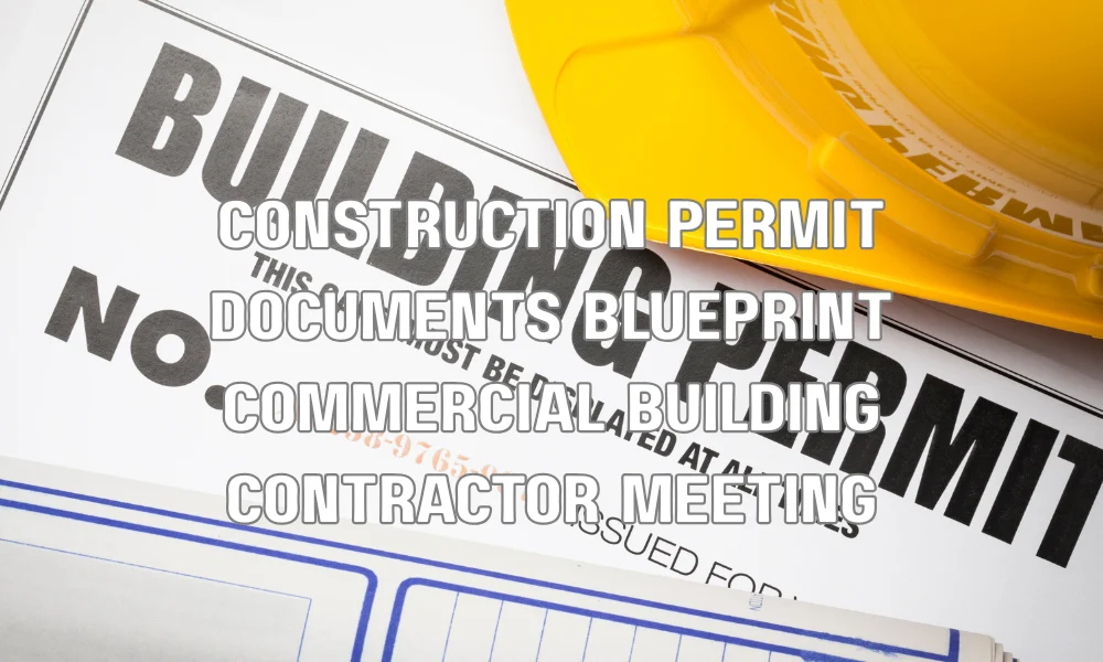 Commercial roofing permit documents and construction plans being reviewed for project approval in Broward County