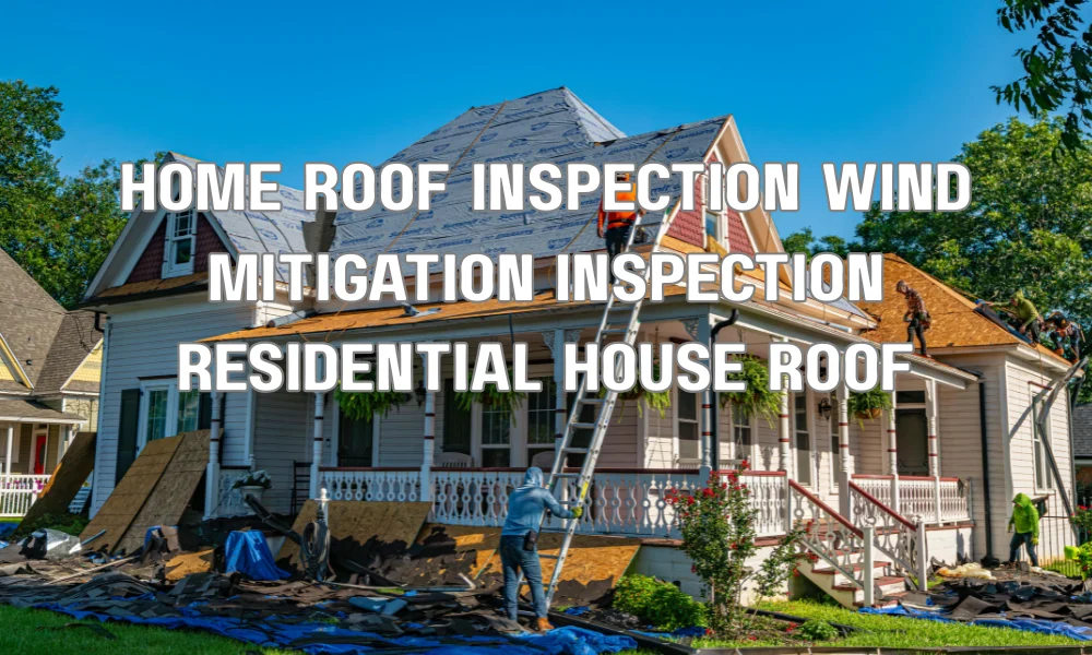 Home inspector assessing roof wind mitigation features that can help reduce homeowners insurance premiums
