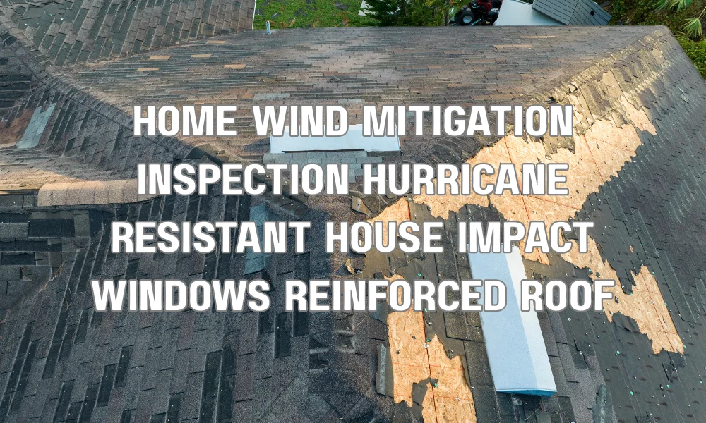 Wind mitigation features including a reinforced roof and impact-resistant windows that help reduce home insurance premiums