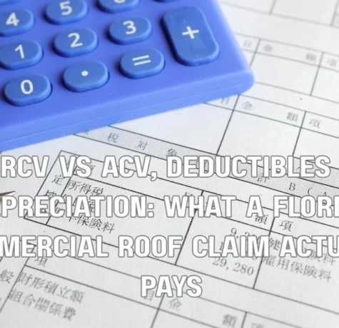 6RCV vs ACV, Deductibles & Depreciation: What a Florida Commercial Roof Claim Actually Pays