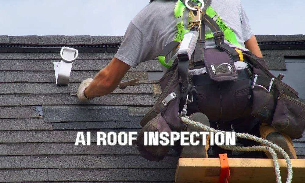 Advanced commercial roof inspection using a drone equipped with a high-resolution camera to capture detailed rooftop images for damage assessment. Thermal imaging technology and AI-powered analysis help detect hidden moisture, identify wear patterns, and improve preventive maintenance planning.
