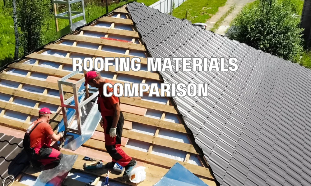 Comparison of asphalt shingles, metal roofing, and concrete tile roofing materials commonly used for Florida homes after hurricanes.