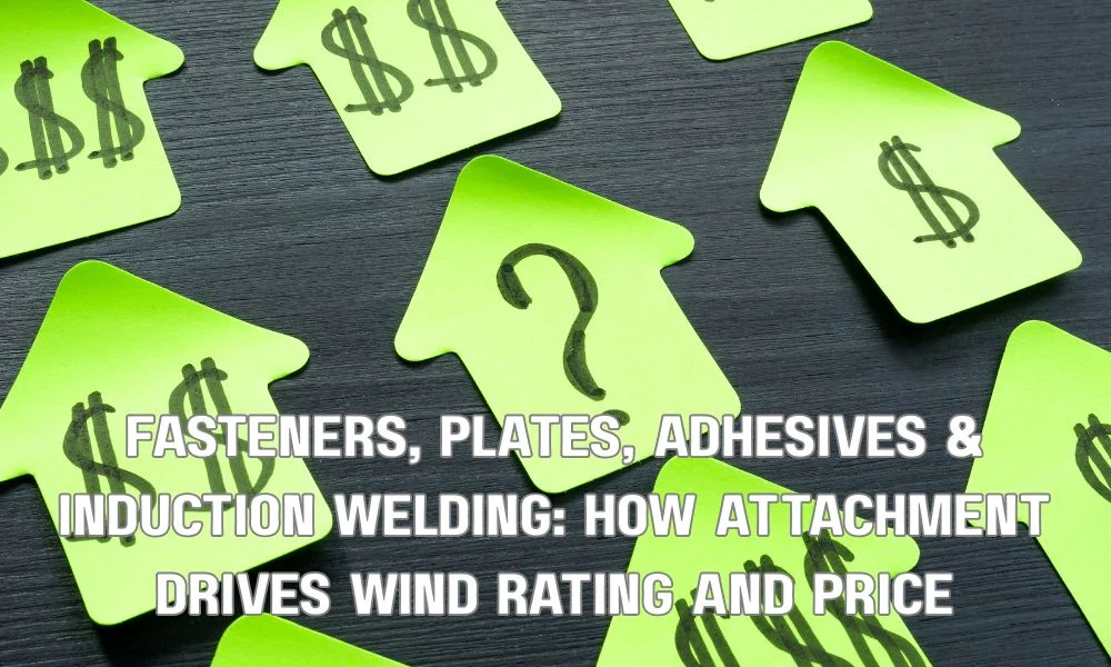 Fasteners, Plates, Adhesives & Induction Welding: How Attachment Drives Wind Rating and Price