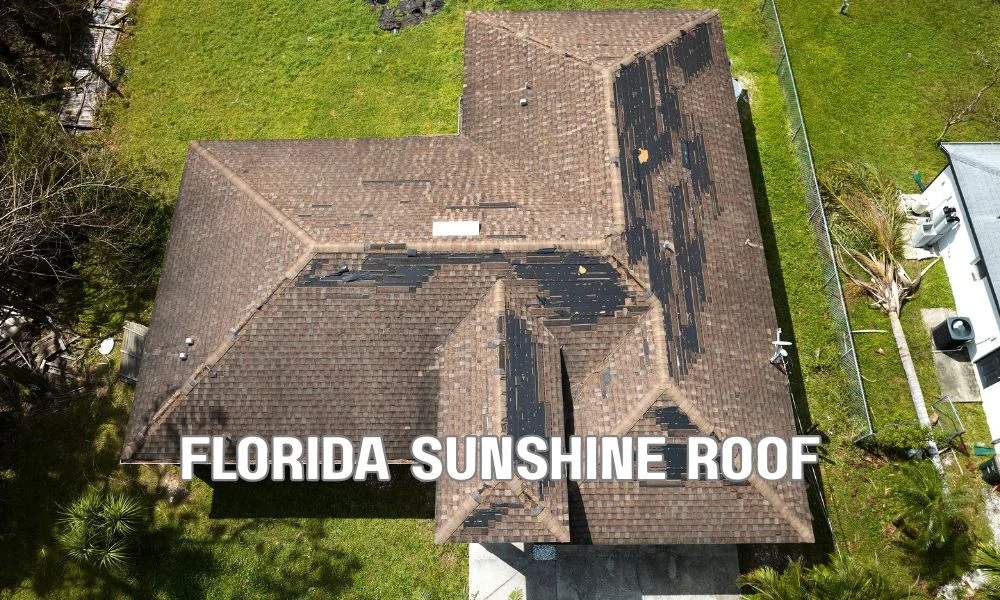 White TPO commercial roof on a Florida building under bright sunlight, showcasing a durable reflective roofing system designed to withstand heat, UV exposure, and severe weather.