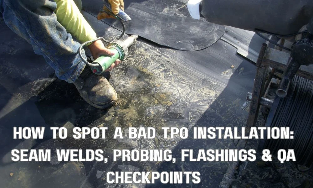 How to Spot a Bad TPO Installation: Seam Welds, Probing, Flashings & QA Checkpoints