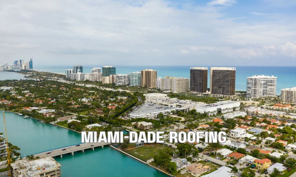 Contractor reviewing Florida roofing code requirements with architectural plans for hurricane-resistant roof edge installation in a commercial building.