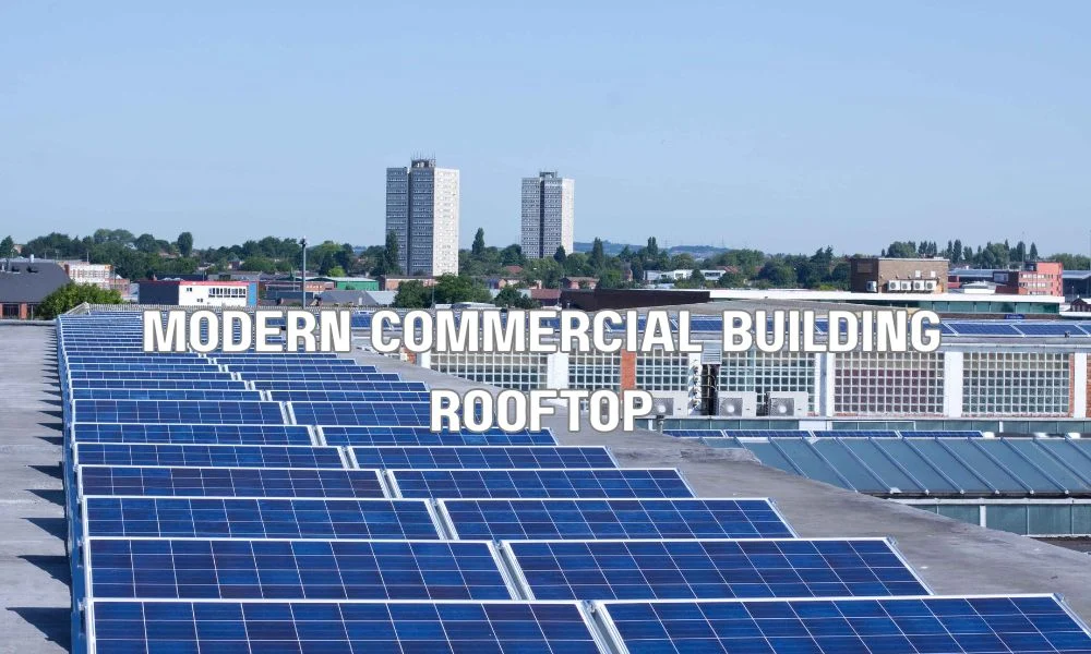 White TPO roofing membrane installed on a modern commercial building in Florida, showcasing a clean, reflective flat roof designed for energy efficiency and long-term performance.