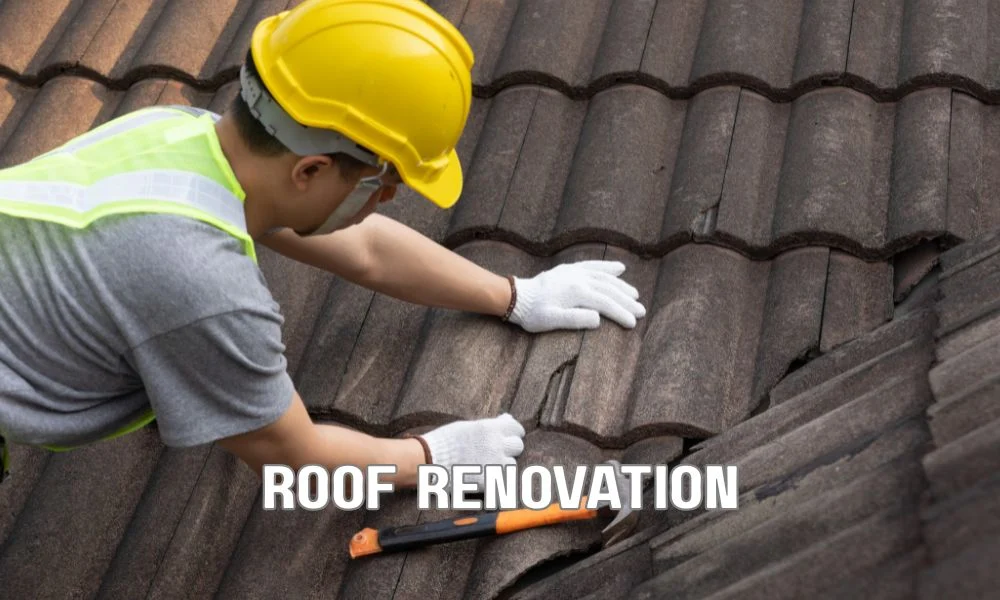 Commercial flat roof in Florida showing a roof recover over an existing roofing system beside a complete tear-off section, highlighting layered roofing materials, drainage components, and code-compliant installation under clear daylight.