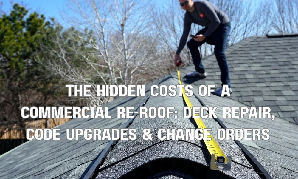 The Hidden Costs of a Commercial Re-Roof: Deck Repair, Code Upgrades & Change Orders