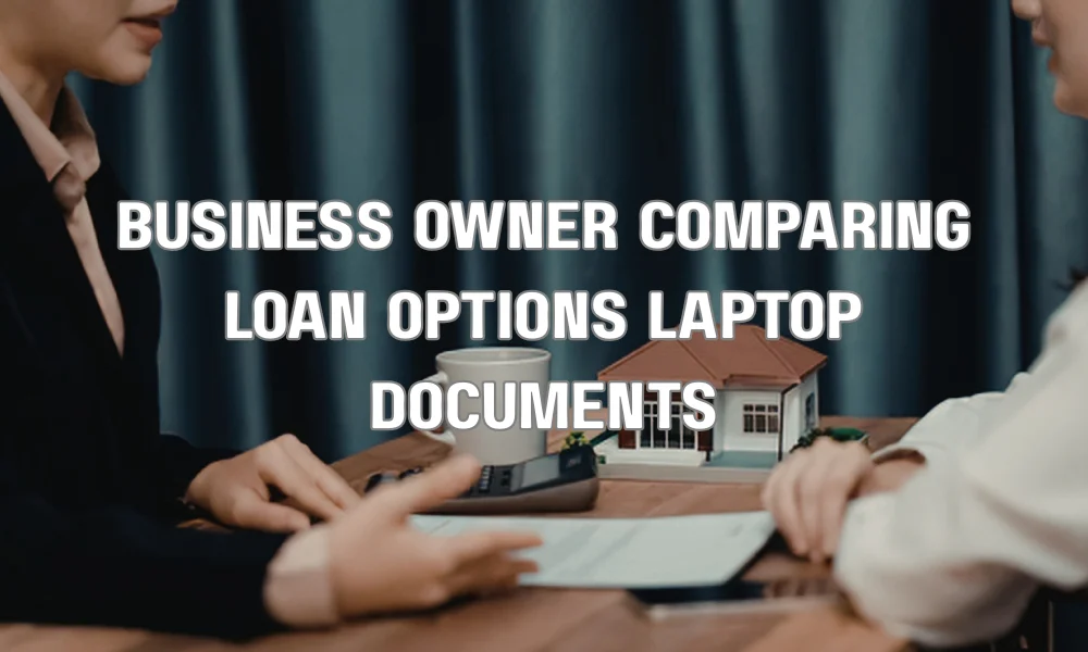 Business owner comparing traditional bank loans and alternative financing options for business funding.