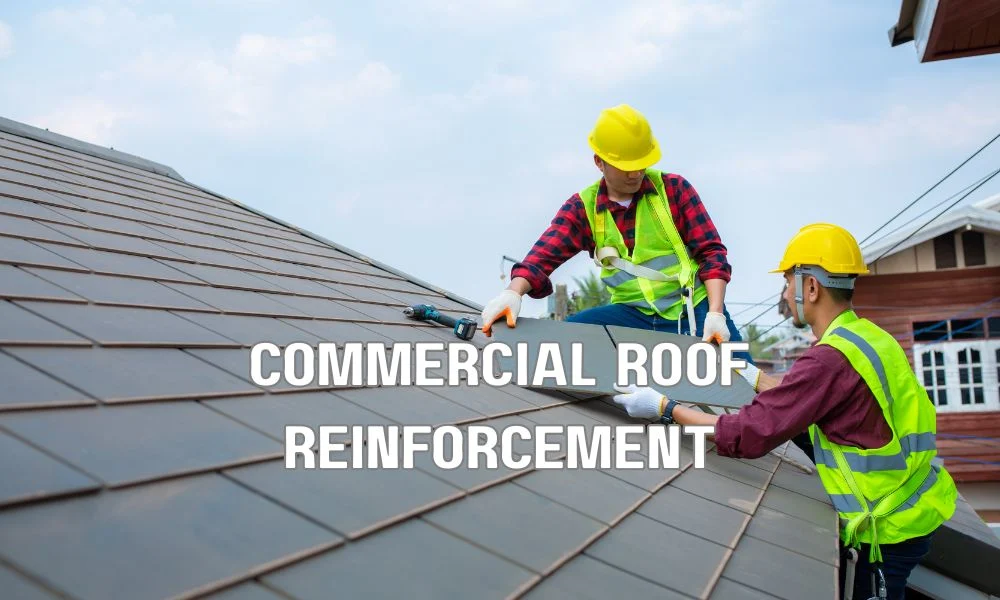 Commercial roof perimeter and corner reinforcement for hurricane-rated wind uplift resistance