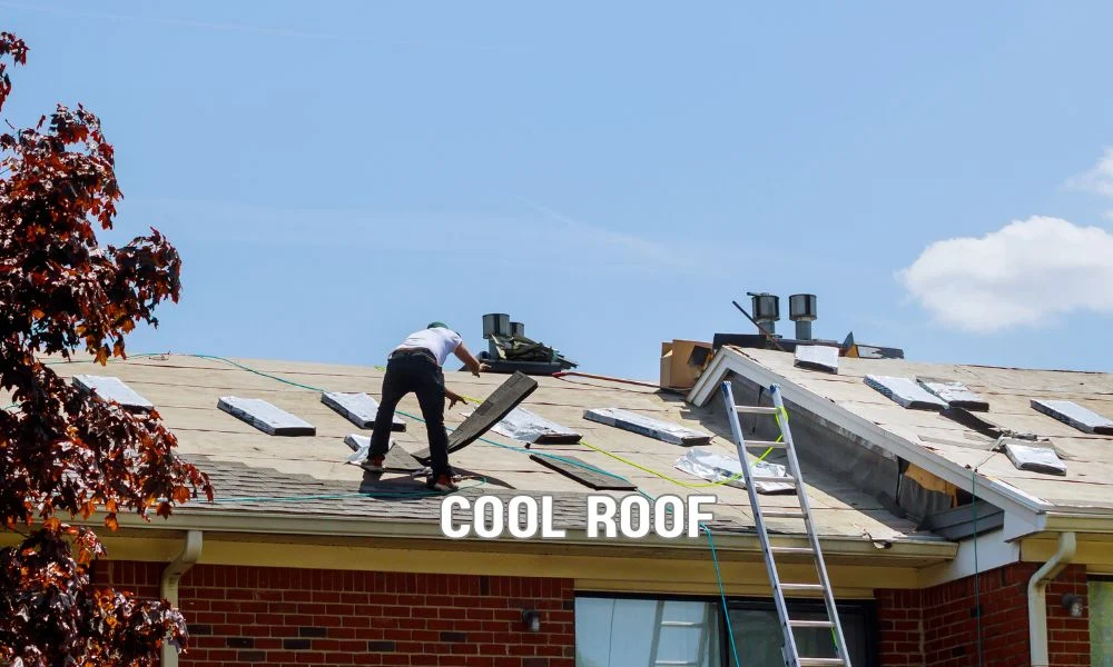 Modern Florida residential roof with reflective shingles, high-performance insulation, and professional roofing installation illustrating energy code compliance for re-roofing projects.