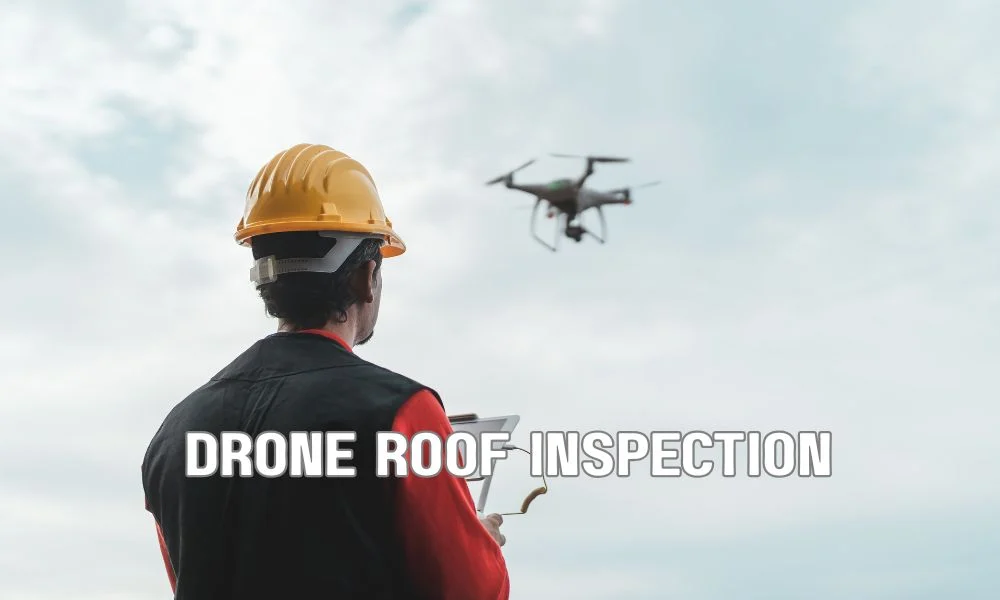 Commercial roofing inspector examining a flat roof using a systematic grid pattern to identify membrane damage, ponding water, flashing issues, and rooftop penetrations. Detailed roof inspection highlighting cracks, blisters, debris, skylights, HVAC units, and preventative maintenance.
